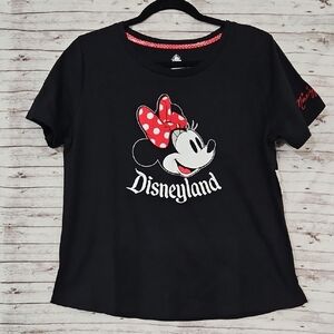 Disney Black and Red Minnie Mouse Womens T-Shirt